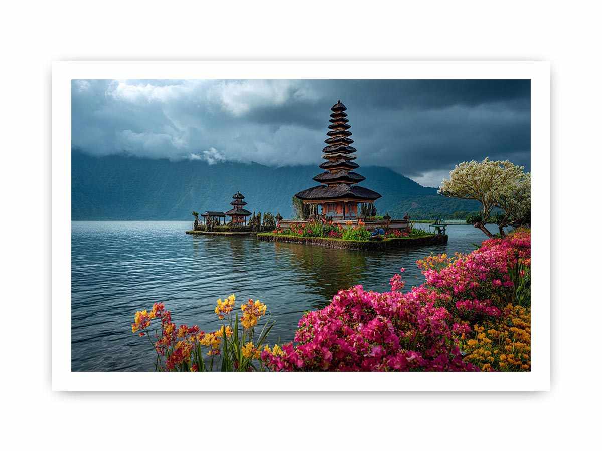 Bali Temple Canvas Art Painting  Painting