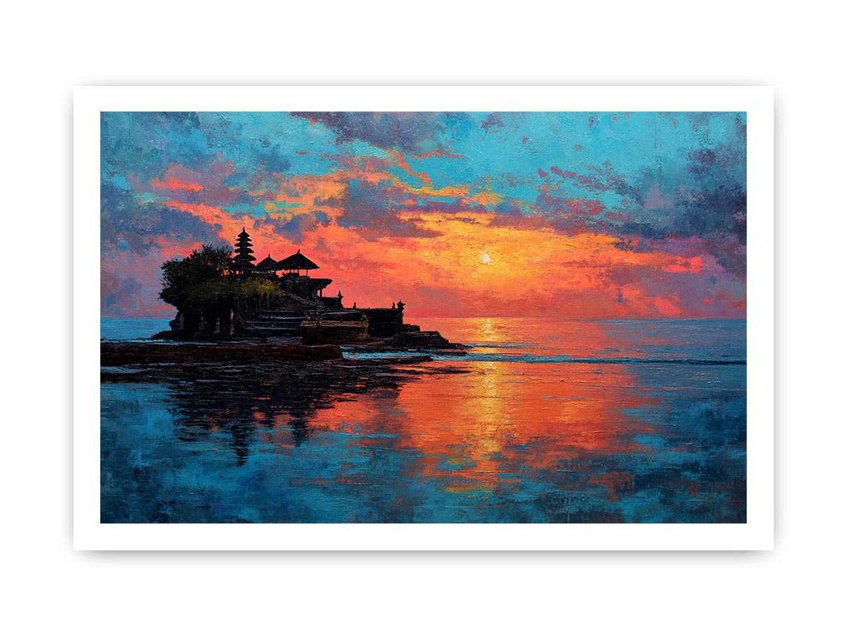 Balinese Temple Canvas Art Painting  Painting