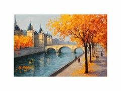 Autumn in Amsterdam Canvas Art Painting