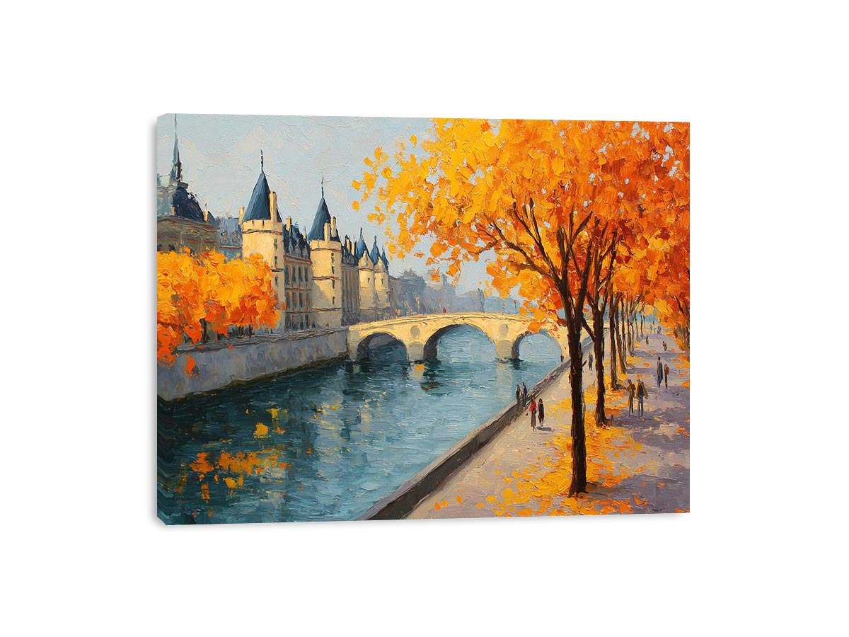Autumn in Amsterdam Canvas Art Painting