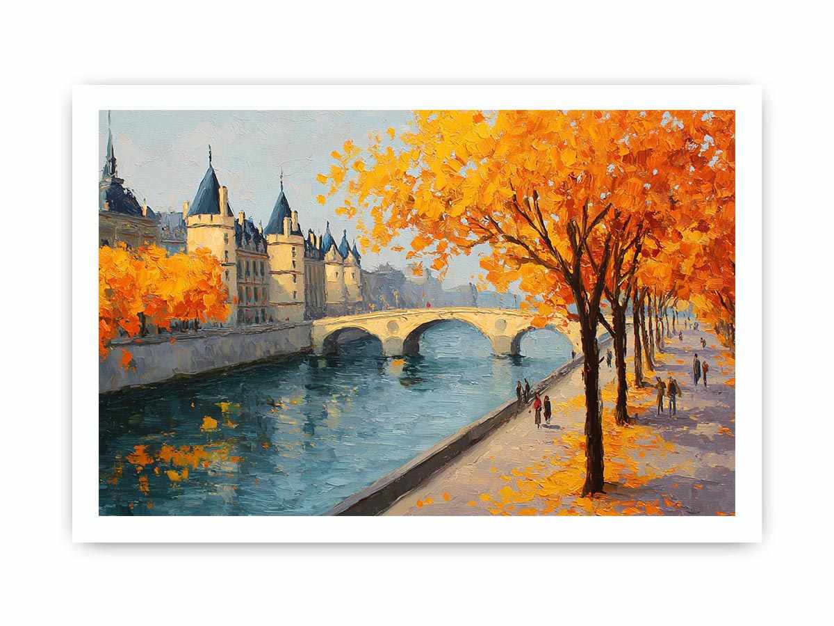 Autumn in Amsterdam Canvas Art Painting  Painting