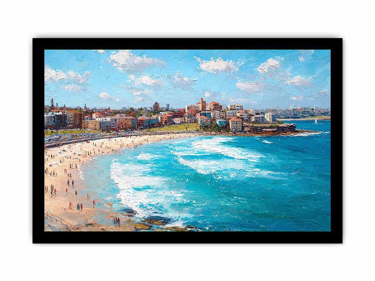 Bondi beach Canvas Art Painting   Framed poster