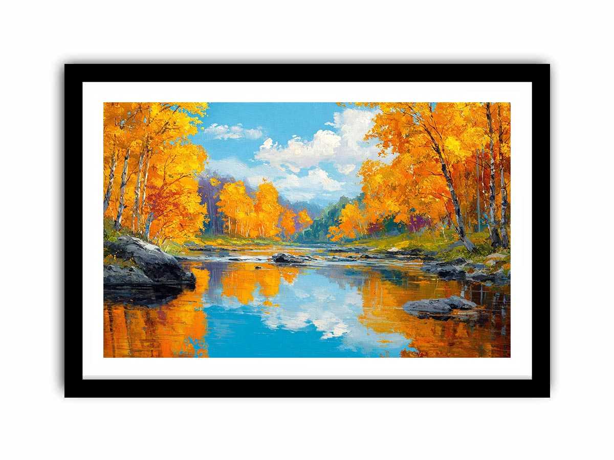 Autum Forest landscape Canvas Art Painting   canvas print