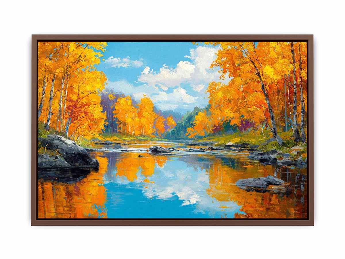 Autum Forest landscape Canvas Art Painting