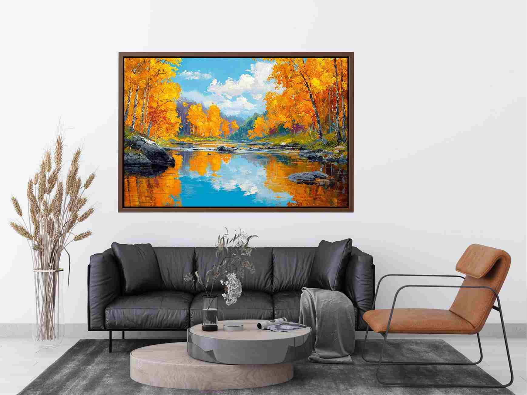 Autum Forest landscape Canvas Art Painting