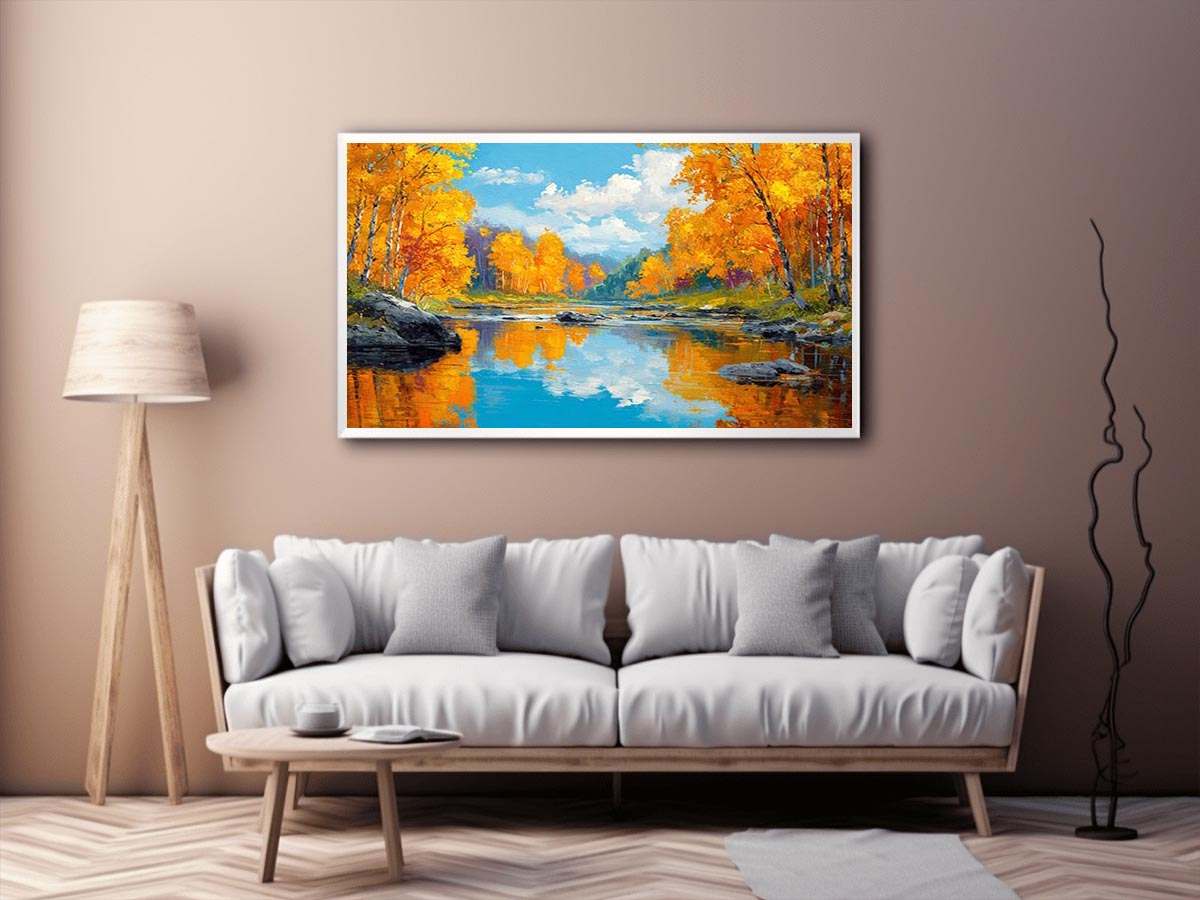 Autum Forest landscape Canvas Art Painting