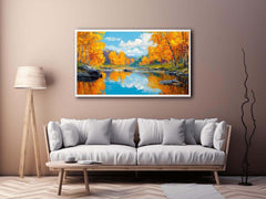 Autum Forest landscape Canvas Art Painting