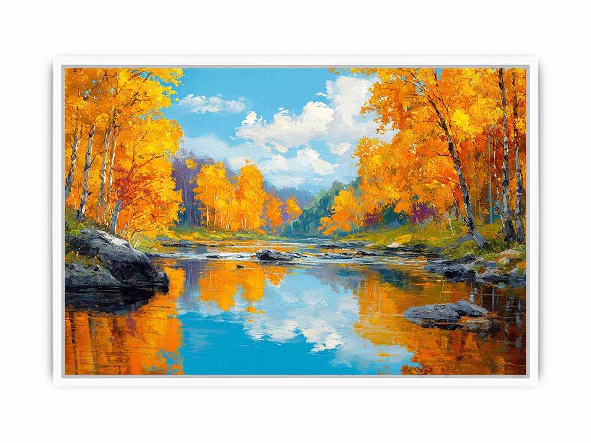 Autum Forest landscape Canvas Art Painting