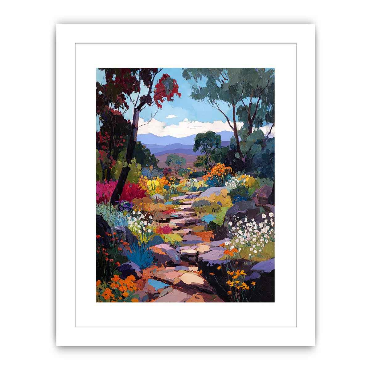 Australian Garden Canvas Art Painting  Art Print