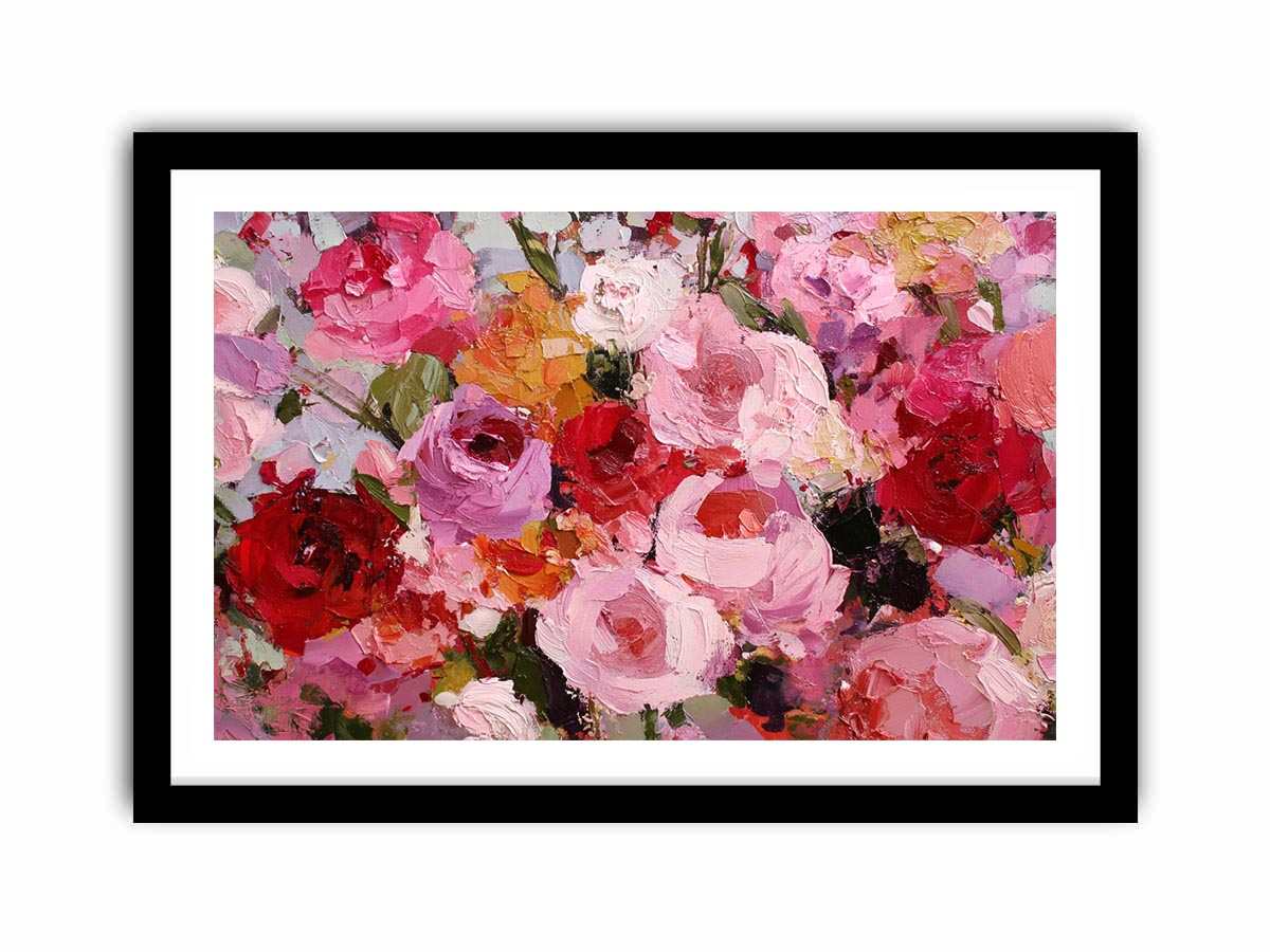 Abstract roses Pink & Red Canvas Art Painting   canvas print