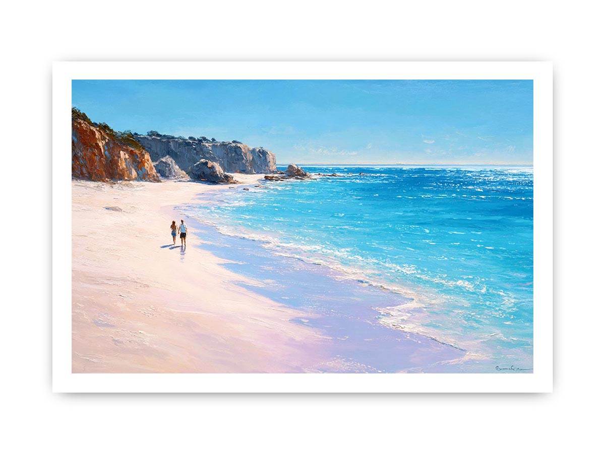 Aussie Beach Day Canvas Art Painting  Painting
