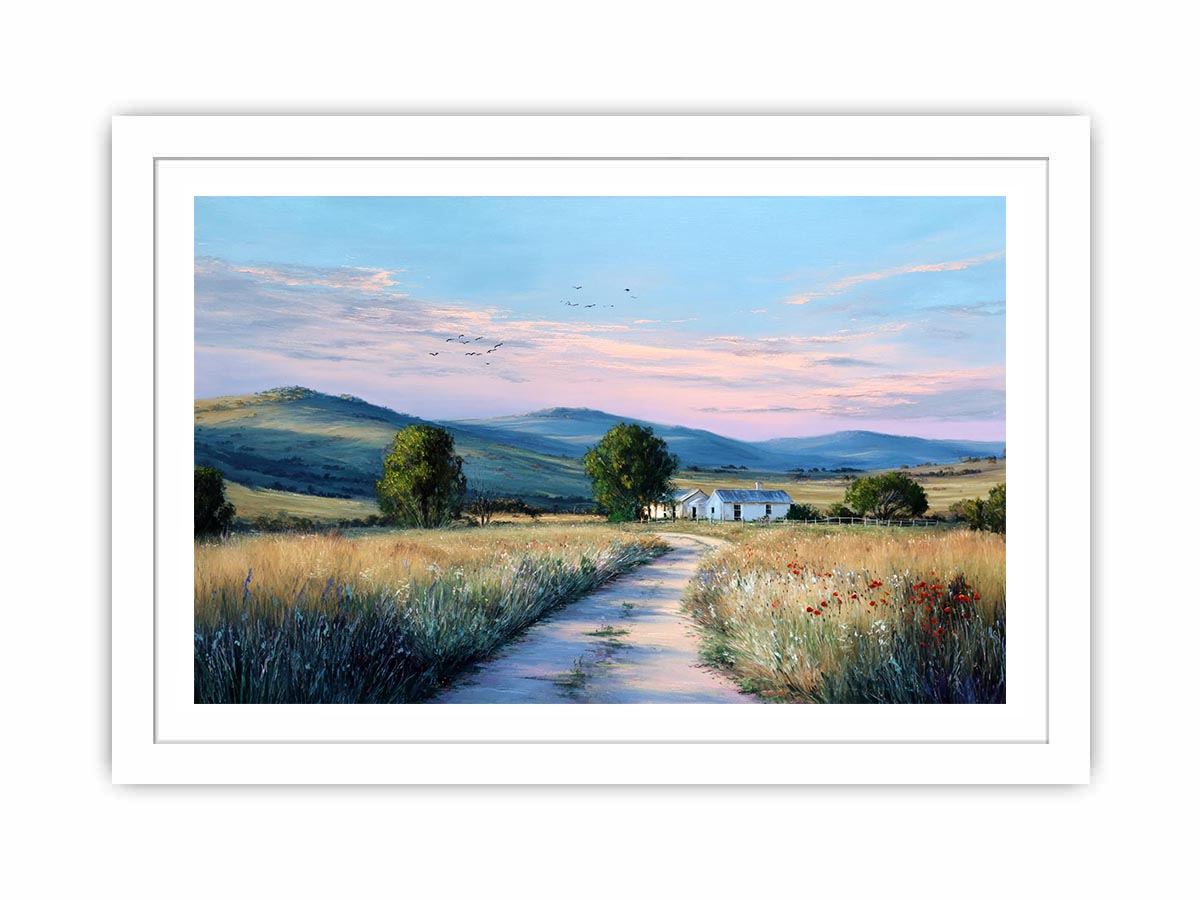 Australian Country landscape Canvas Art Painting  Art Print