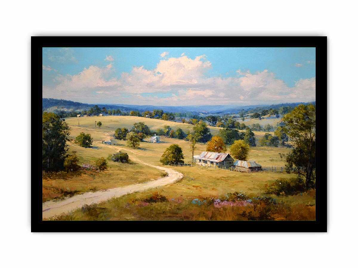 Aussie Country landscape Canvas Art Painting   Framed poster