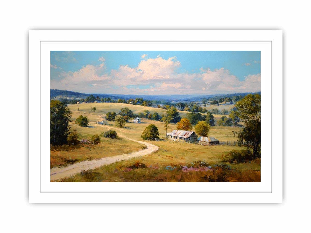 Aussie Country landscape Canvas Art Painting  Art Print