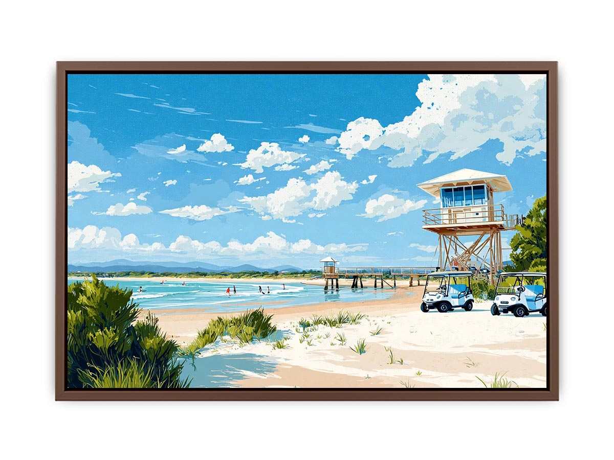 white sand Ausie Beach Canvas Art Painting