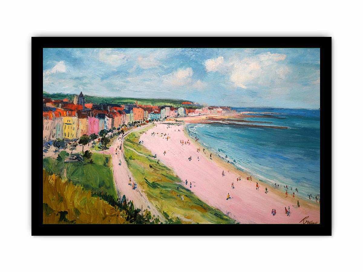 Beach Side Canvas Art Painting   Framed poster