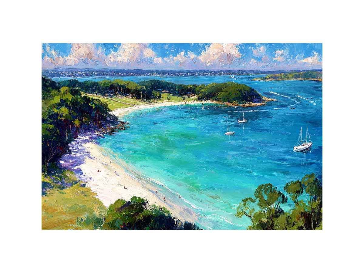 Island Beach Landscape Canvas Art Painting