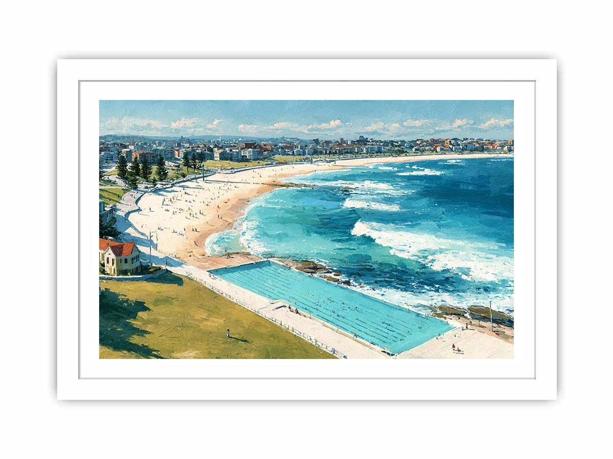 Coogee Beach Canvas Art Painting  Art Print