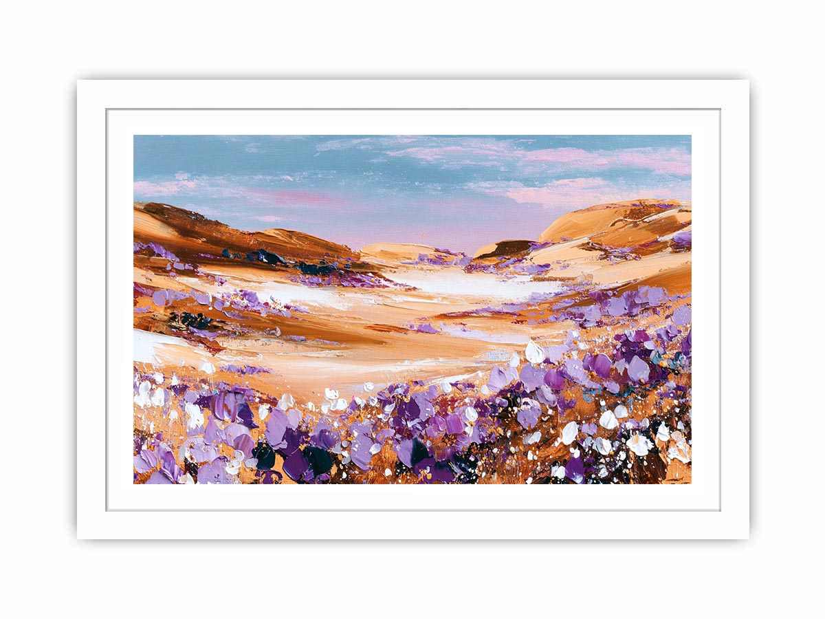 Abstract Desert Flowers Canvas Art Painting  Art Print