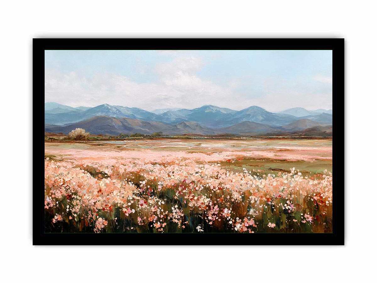 Alpine Bloom Canvas Art Painting   Framed poster