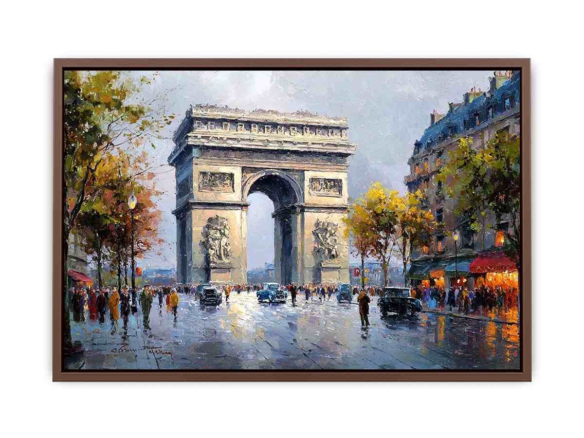 Arc De Triomphe Paris Canvas Art Painting