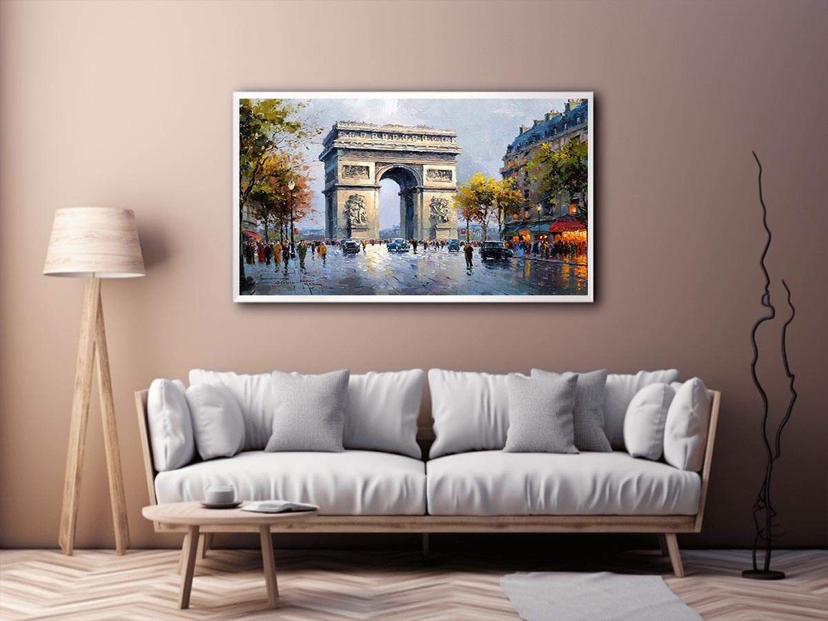 Arc De Triomphe Paris Canvas Art Painting