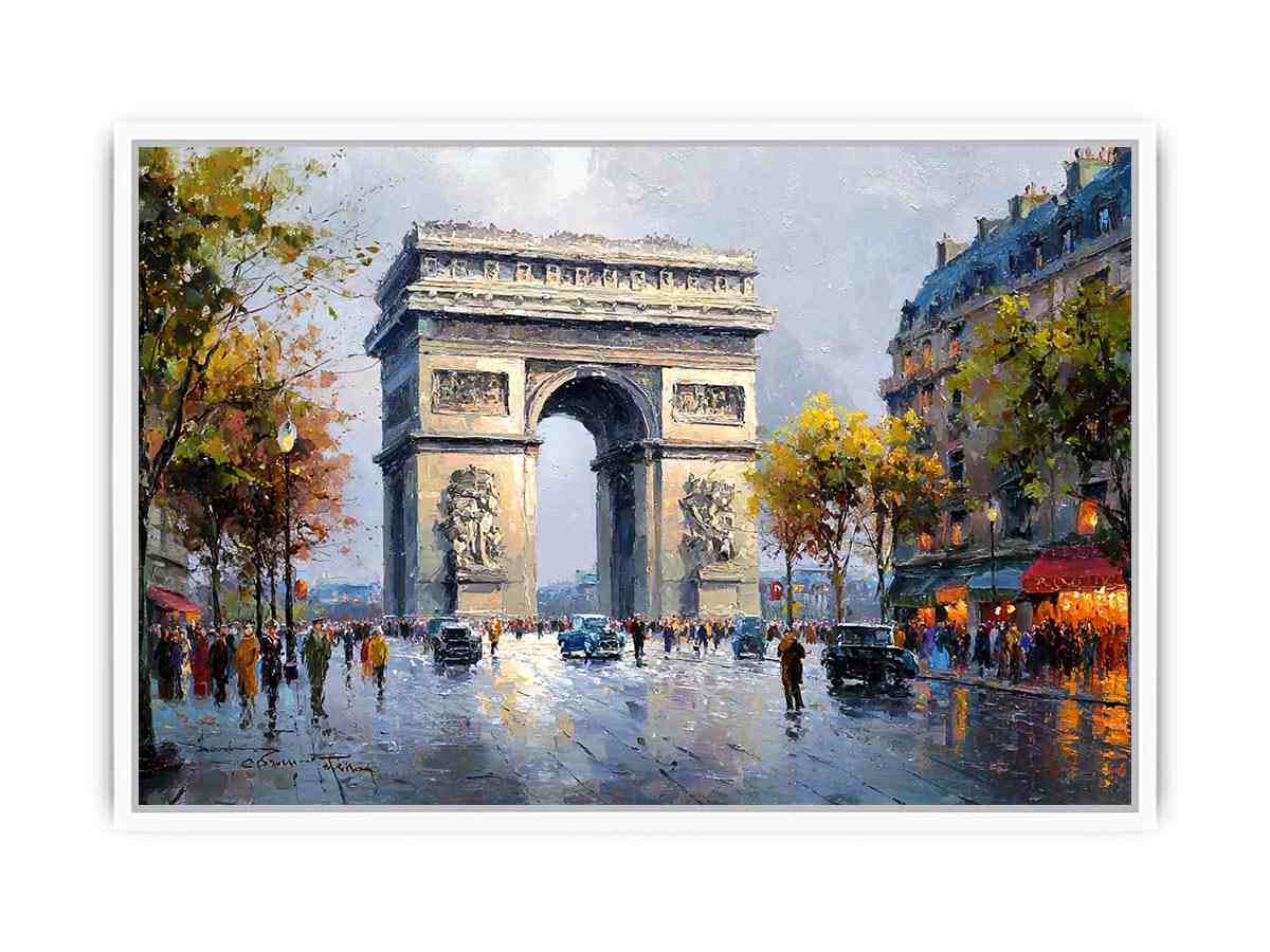 Arc De Triomphe Paris Canvas Art Painting