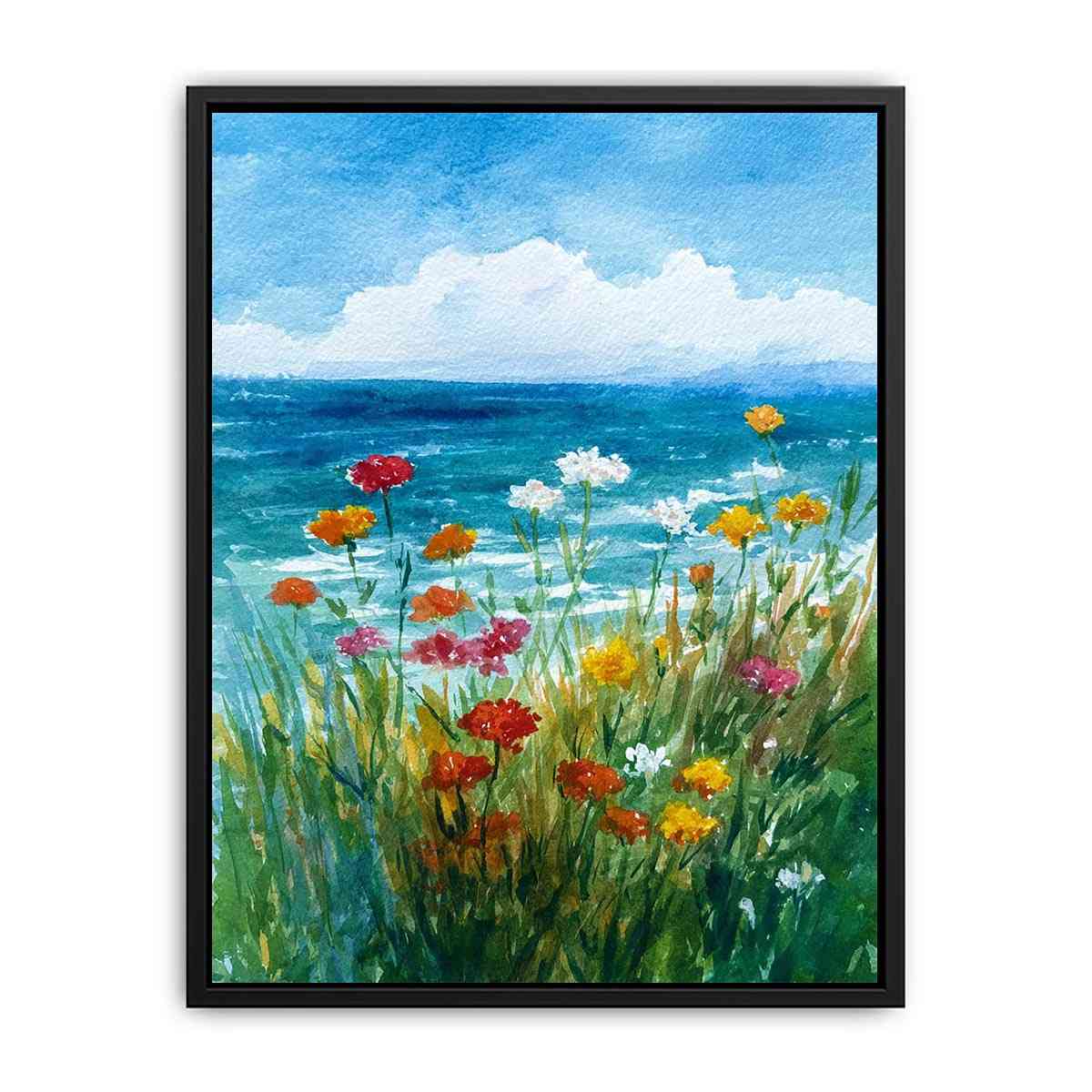 Coastal Blooms Canvas Art Painting