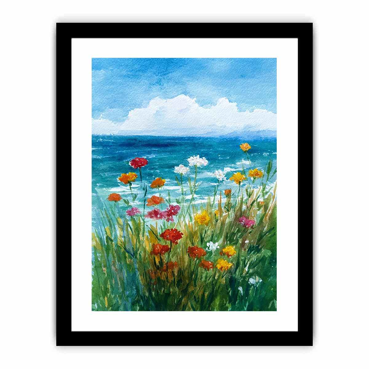 Coastal Blooms Canvas Art Painting   canvas print