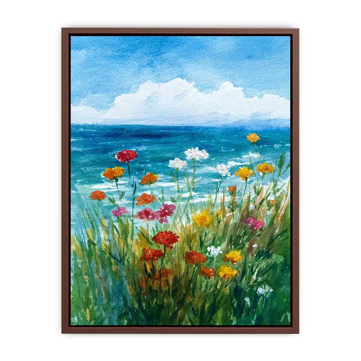 Coastal Blooms Canvas Art Painting