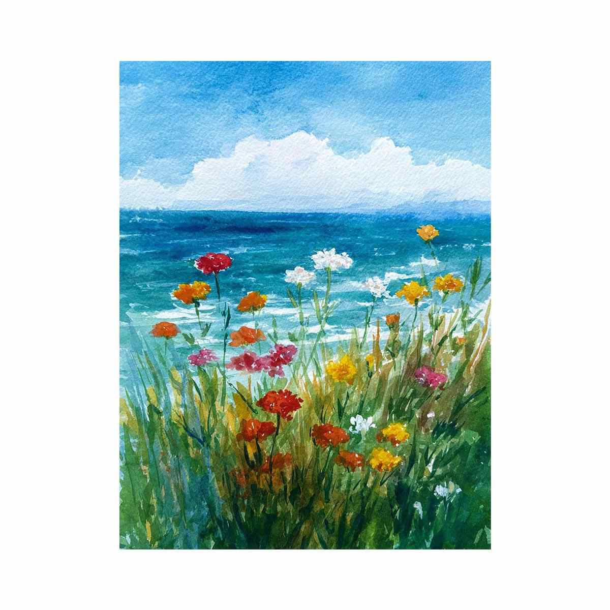 Coastal Blooms Canvas Art Painting