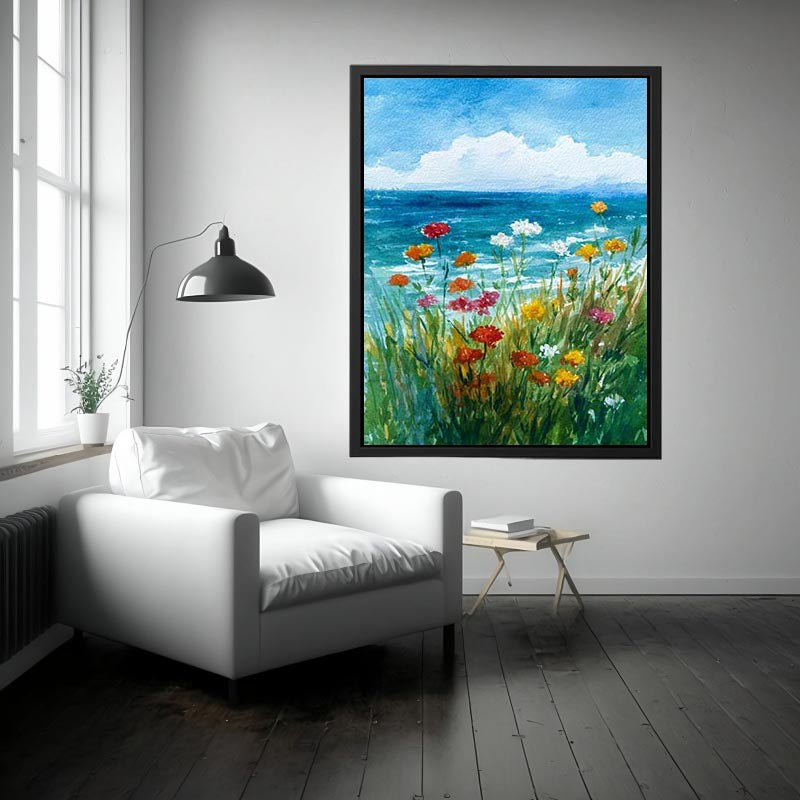 Coastal Blooms Canvas Art Painting