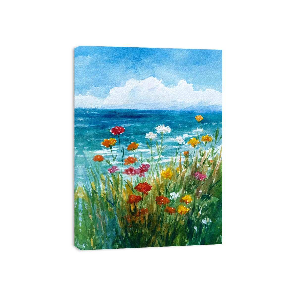 Coastal Blooms Canvas Art Painting