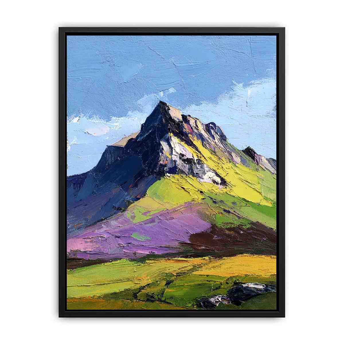 Abstract Mountain Horizon Canvas Art Painting