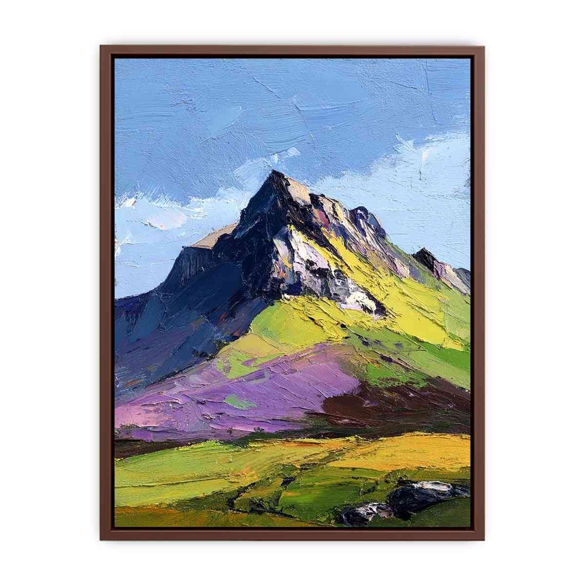 Abstract Mountain Horizon Canvas Art Painting