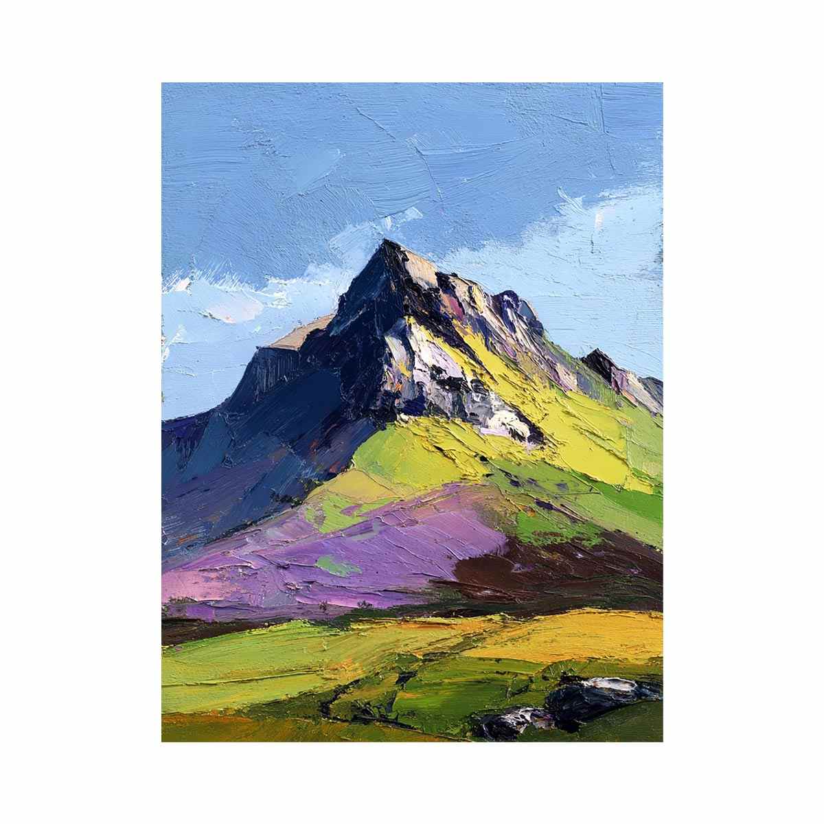 Abstract Mountain Horizon Canvas Art Painting