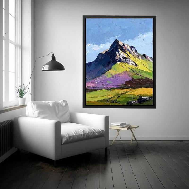 Abstract Mountain Horizon Canvas Art Painting