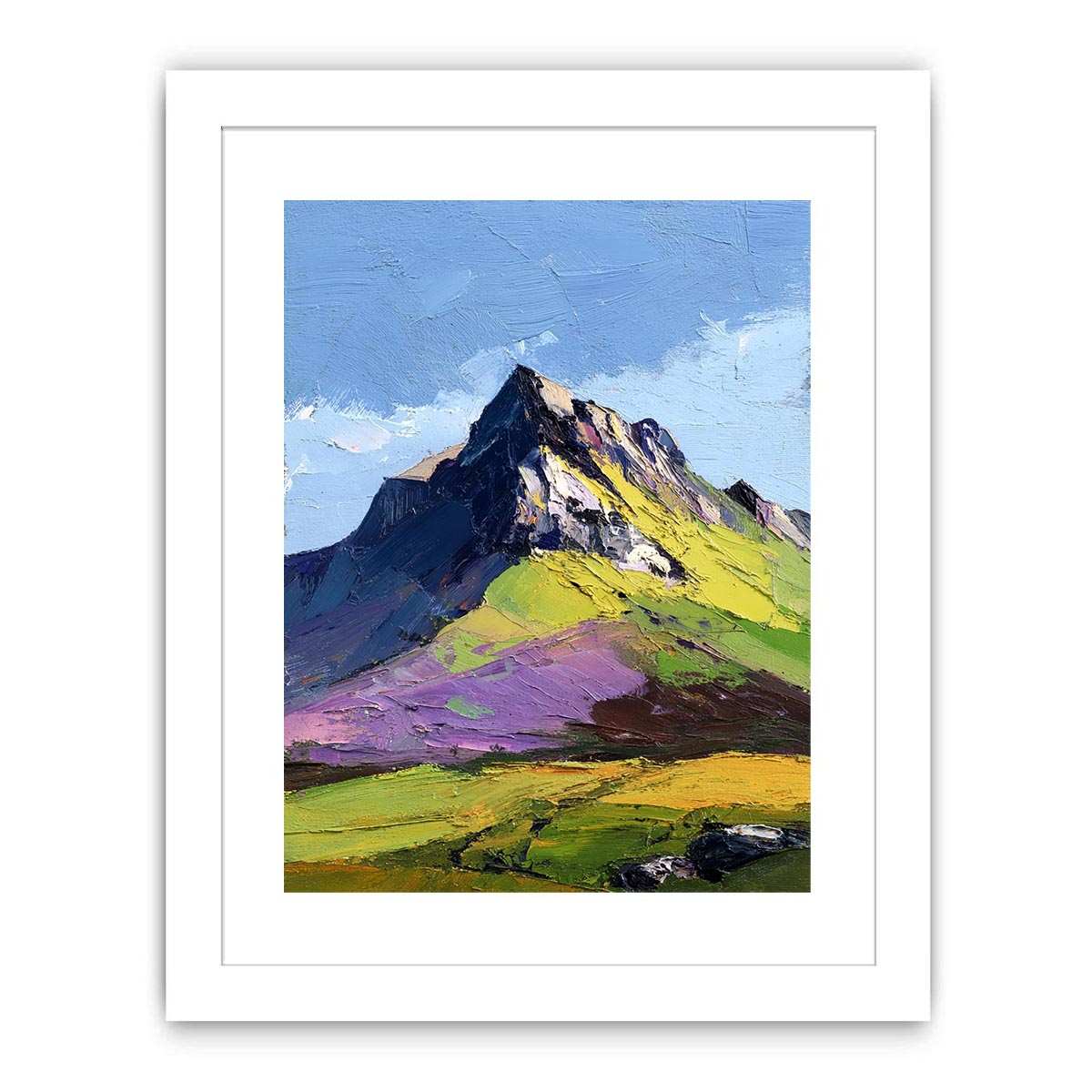 Abstract Mountain Horizon Canvas Art Painting  Art Print