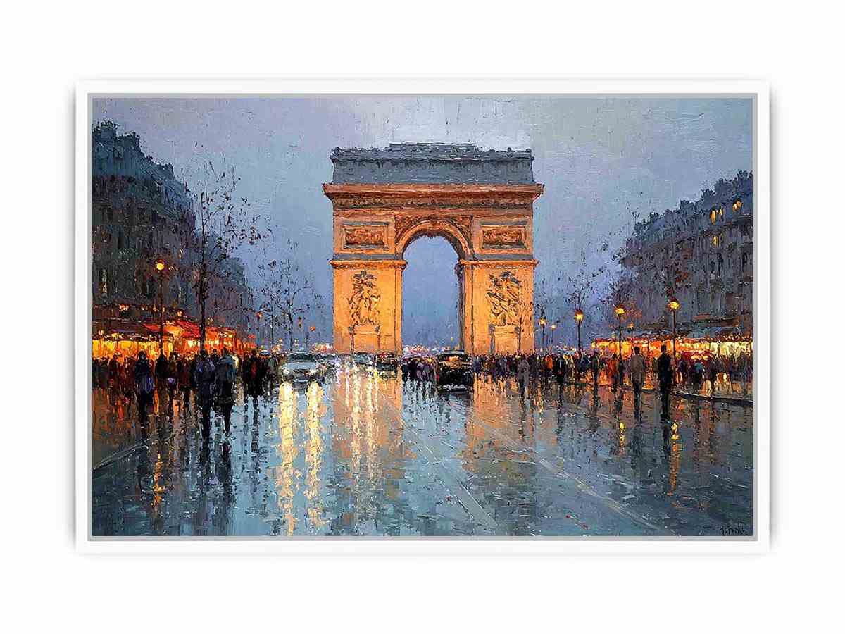 Arc De Triomphe Paris  Canvas Art Painting