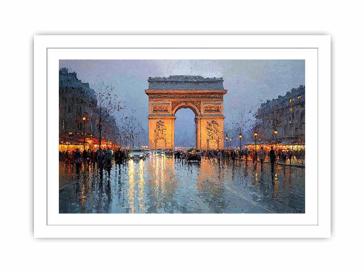 Arc De Triomphe Paris  Canvas Art Painting  Art Print