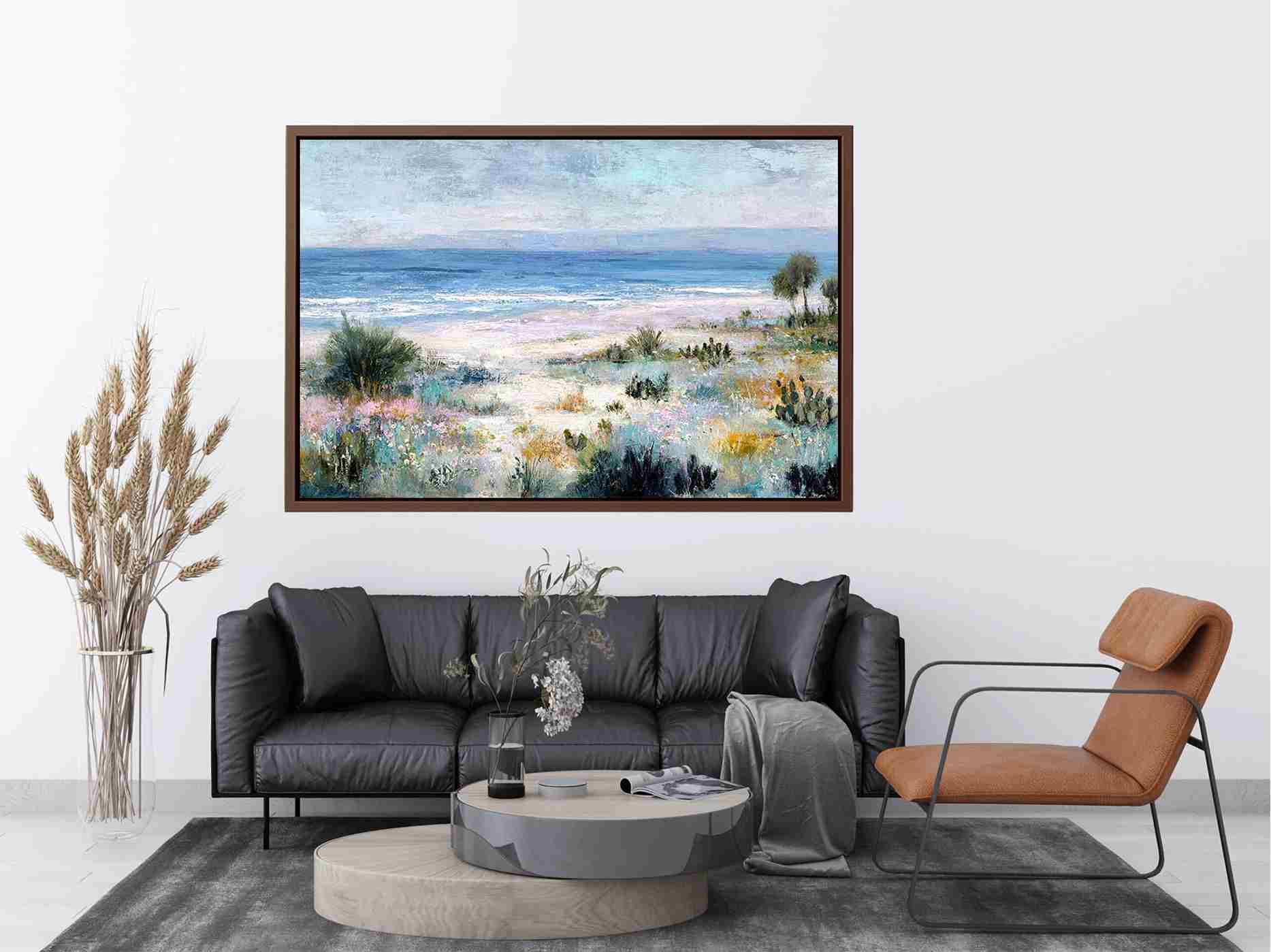 Muted Pastel beach Canvas Art Painting