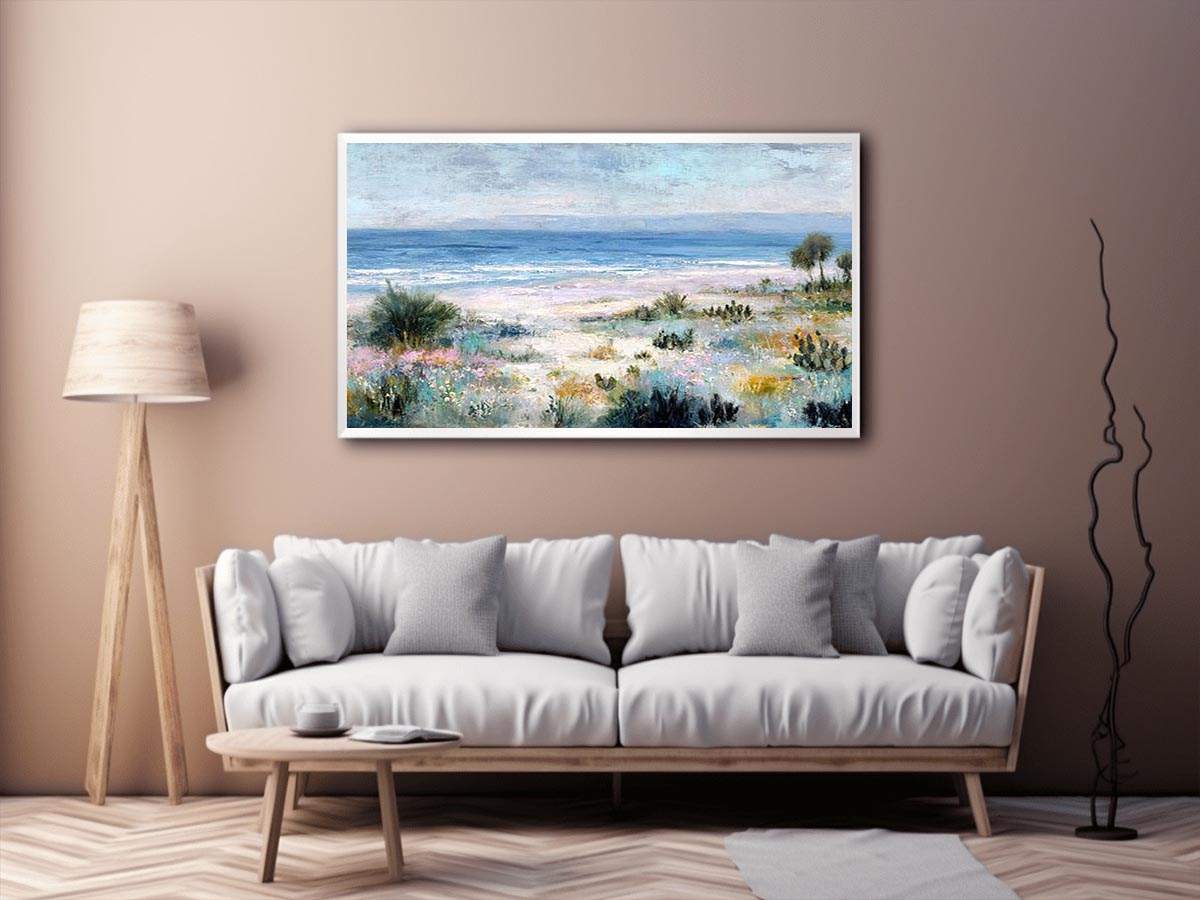 Muted Pastel beach Canvas Art Painting