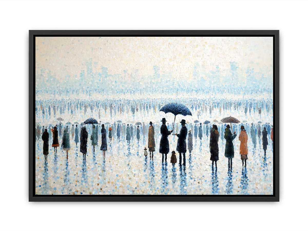 Beachside Umbrealas Canvas Art Painting