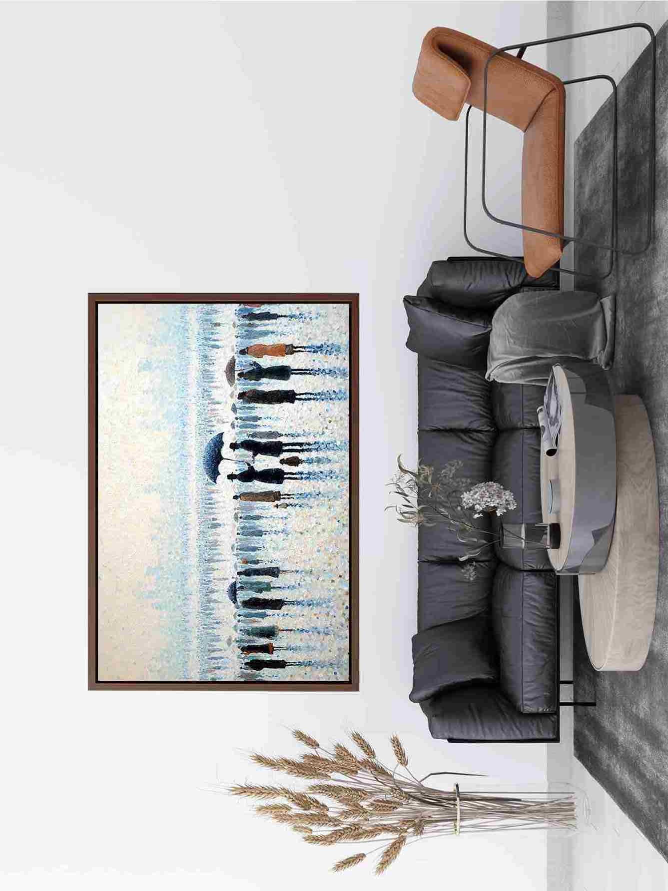 Beachside Umbrealas Canvas Art Painting