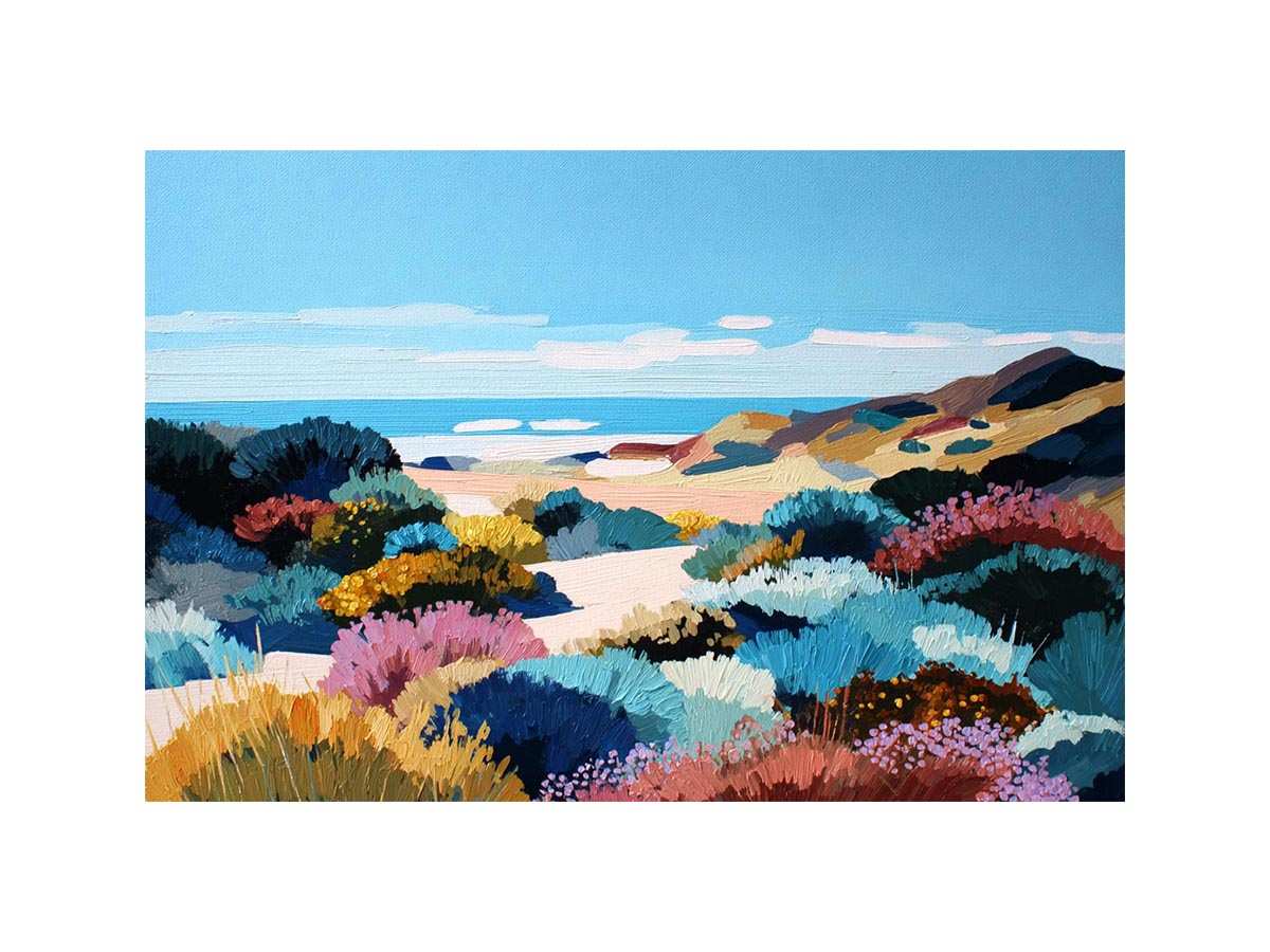 Abstract Coastal landscape Canvas Art Painting