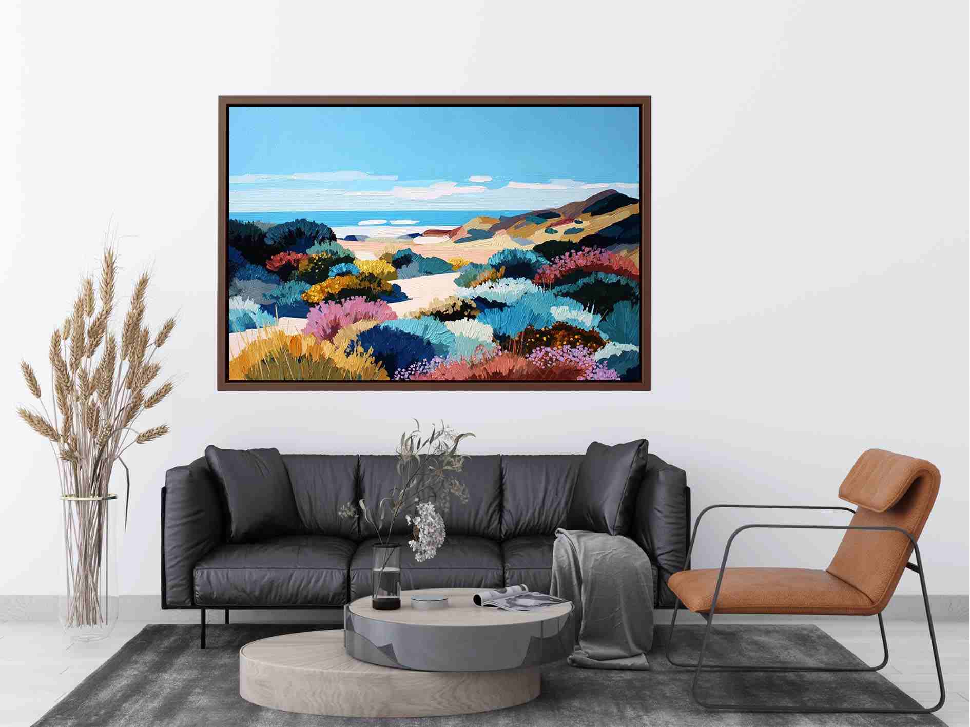 Abstract Coastal landscape Canvas Art Painting