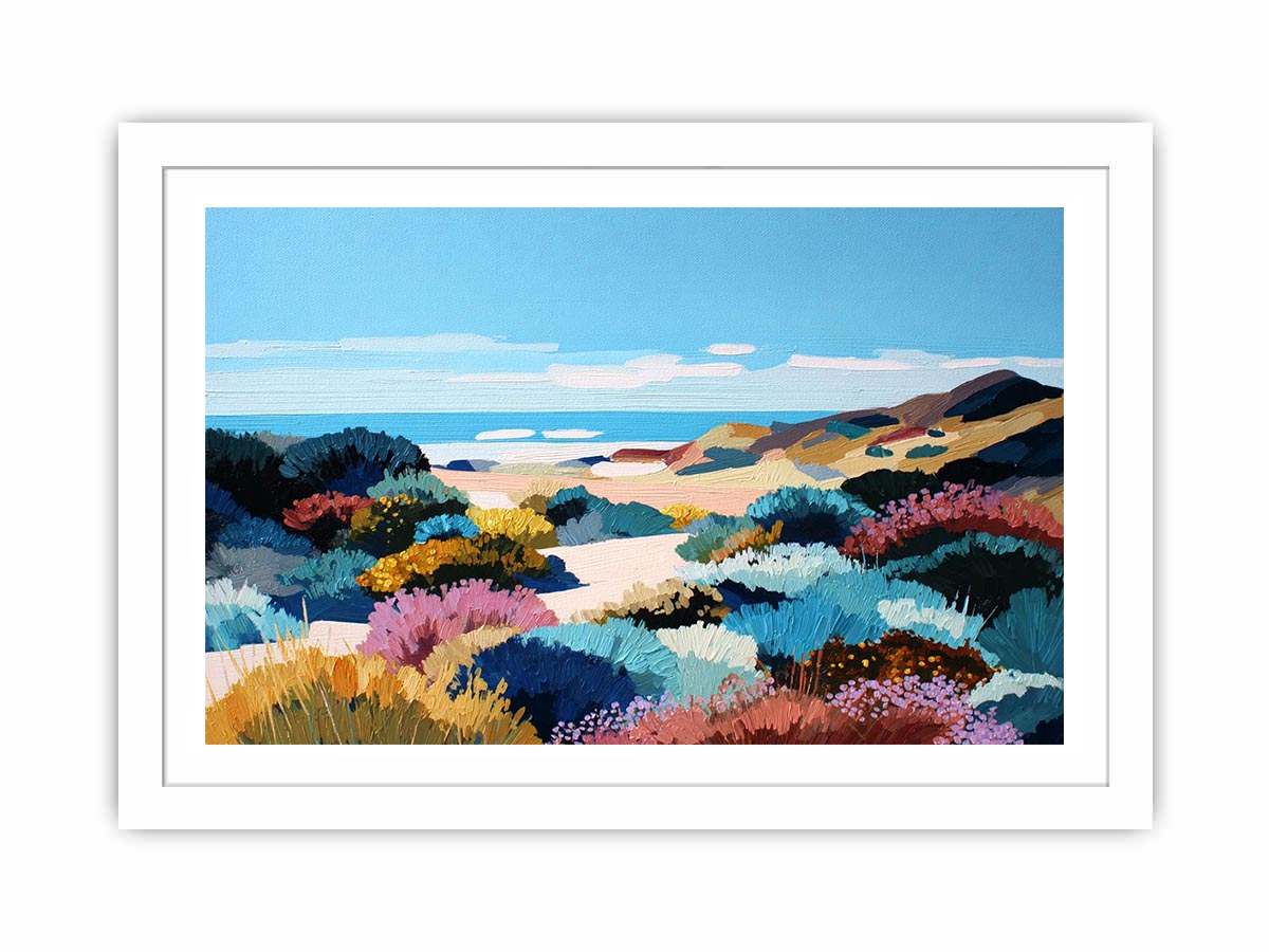 Abstract Coastal landscape Canvas Art Painting  Art Print