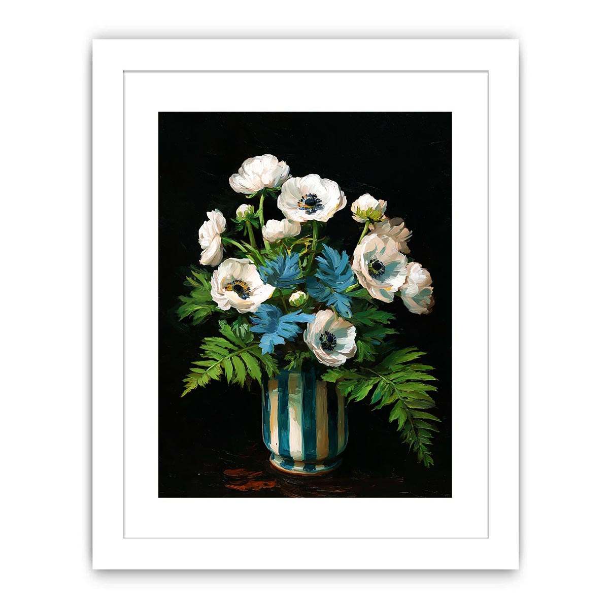 Anemone apennina: Canvas Art Painting  Art Print