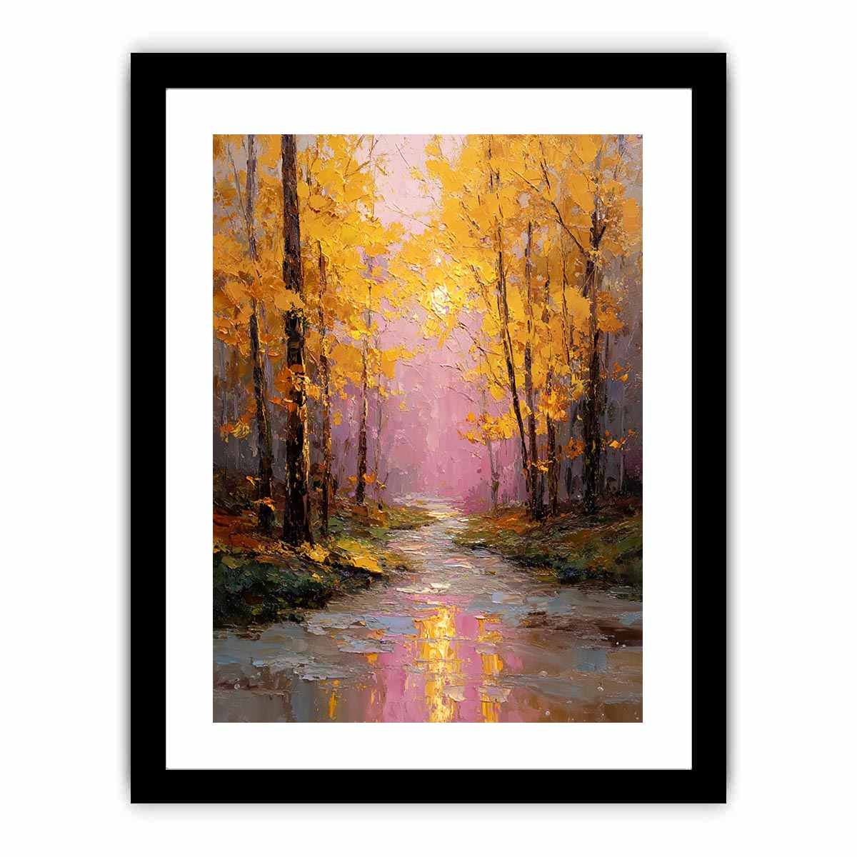 Amber Serenity Canvas Art Painting   canvas print