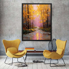 Amber Serenity Canvas Art Painting